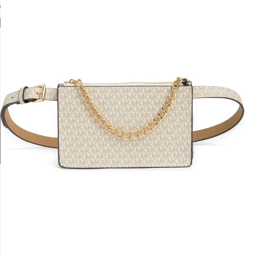Michael Kors belt bag with pull chain